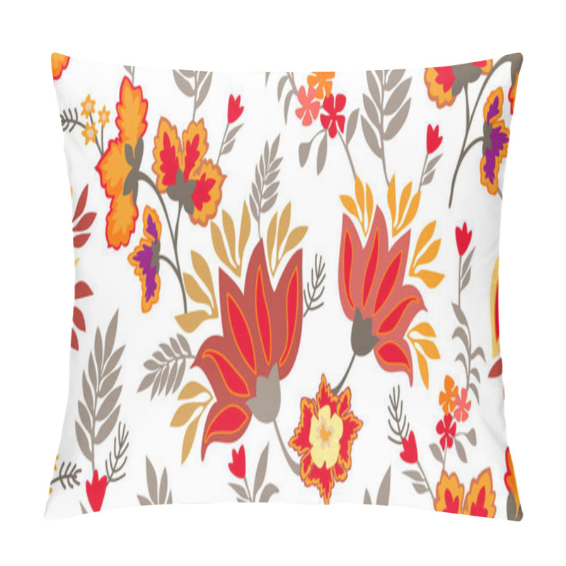 Personality  Botanical Border With Russian Motifs. Pillow Covers