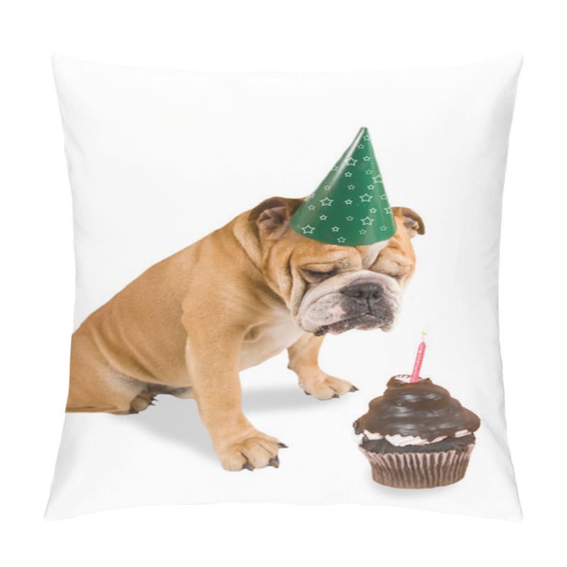 Personality  Bulldog With Party Hat Pillow Covers