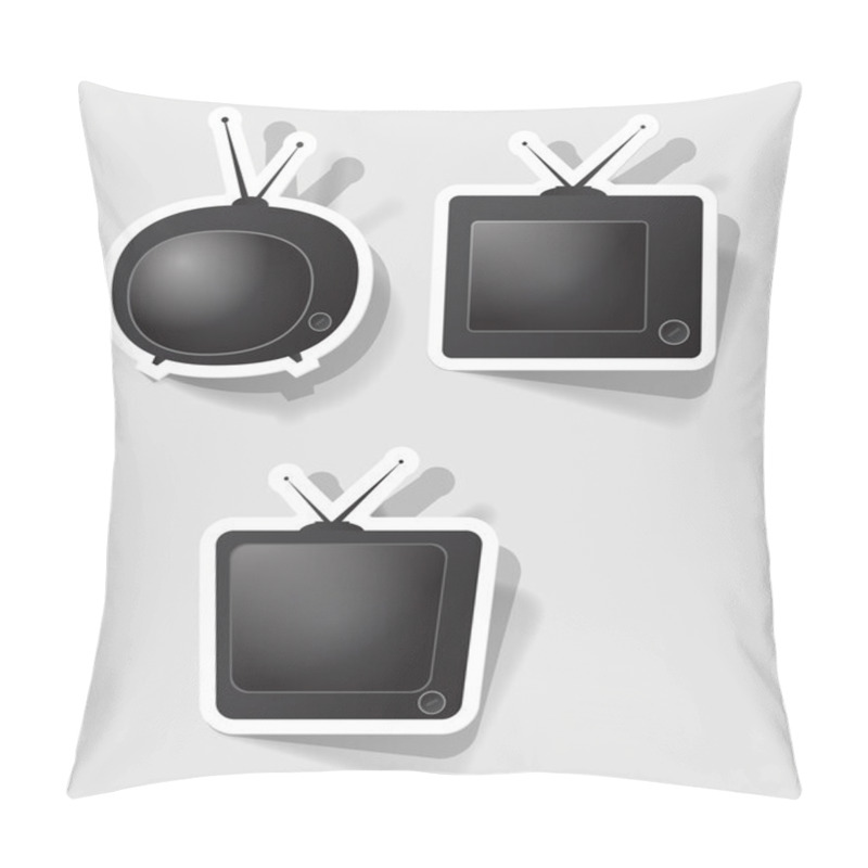 Personality  Vector Retro Tv Set Pillow Covers