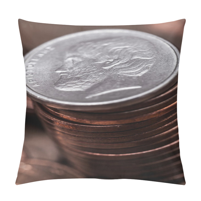 Personality  Greek Coin With Portrait Of Aristotle Pillow Covers