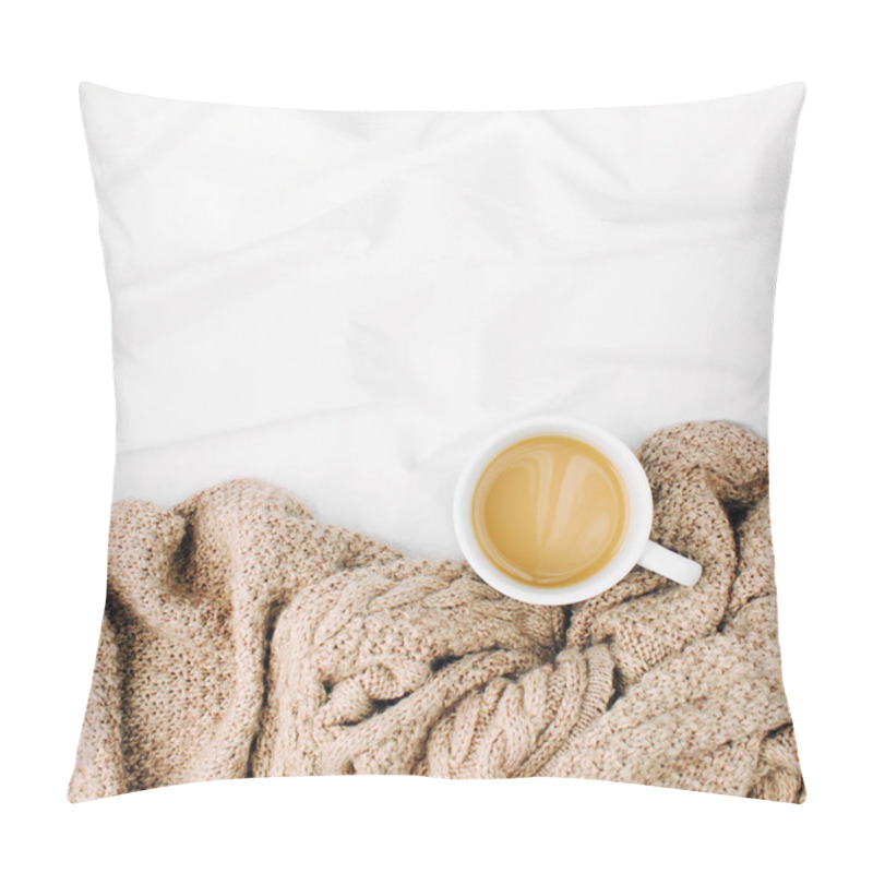 Personality  Cup Of Coffee In Scarf Pillow Covers