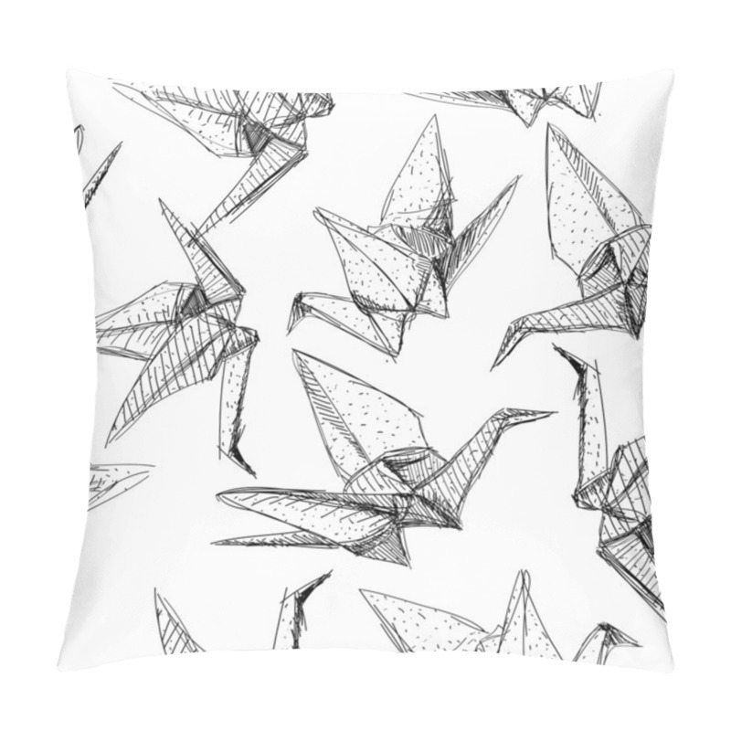 Personality  Origami Paper Cranes Set Pillow Covers