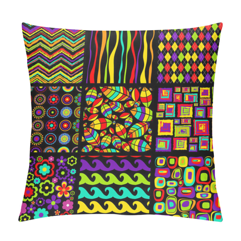 Personality  Vector Seamless Patterns. Pillow Covers