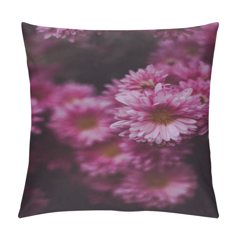 Personality  Background Image Of Pink Flowers Close-up Pillow Covers