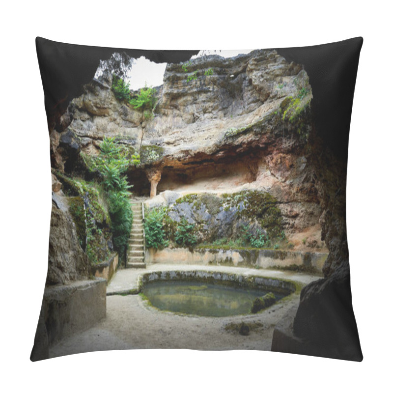 Personality  Geoagiu-Bai, Hunedoara / Romania - June 23 2023 : Antique Roman Thermal Baths In Geoagiu-Bai Pillow Covers