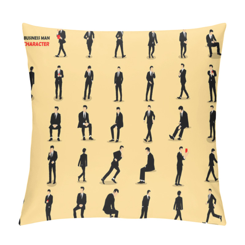 Personality  Beautiful Graphic Design Of Set Of Businessman Character Pillow Covers