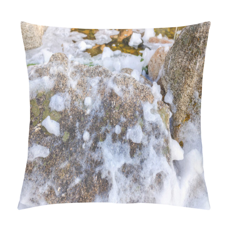 Personality  Foam Contaminates The Water And Rocks Of A River Due To An Indus Pillow Covers