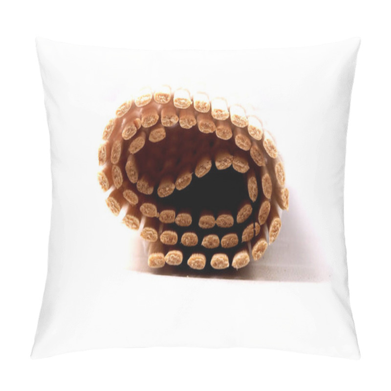 Personality  Bamboo Sushi Rolling On White Background, Side View Pillow Covers