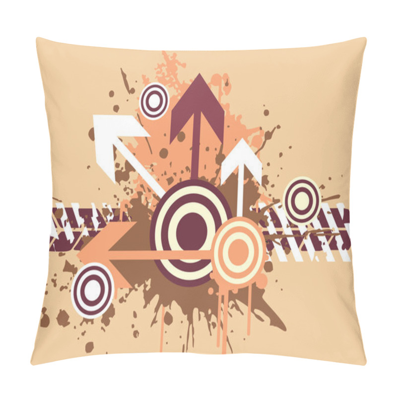 Personality  Grunge Arrow Background Pillow Covers