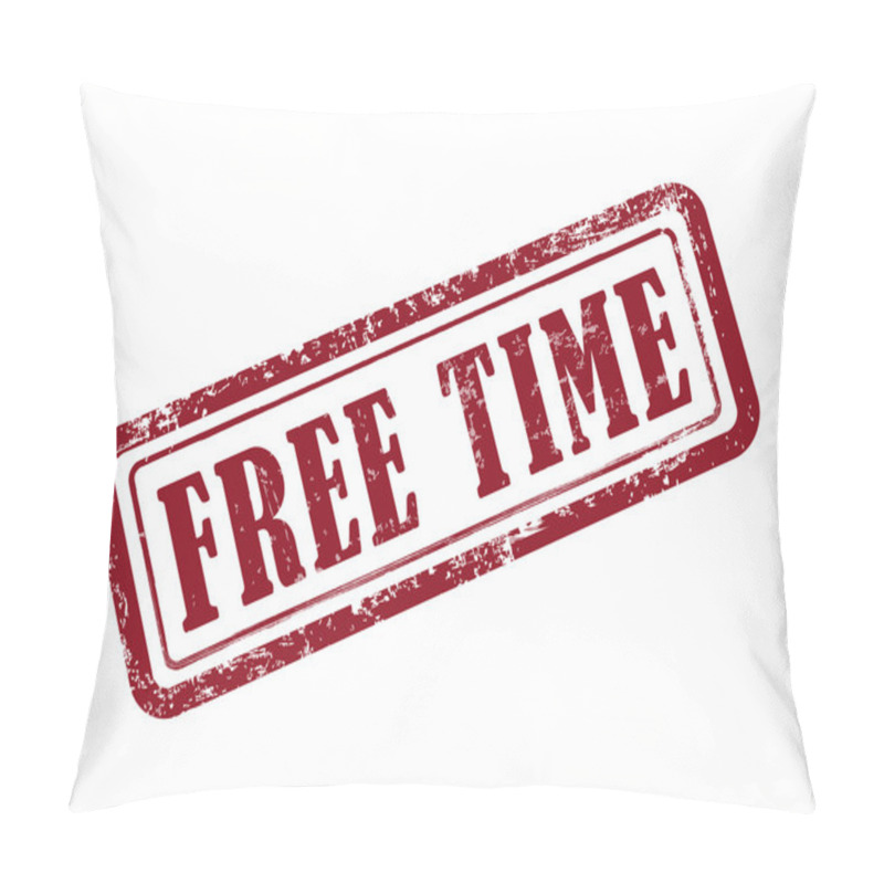 Personality  Stamp Free Time In Red Pillow Covers