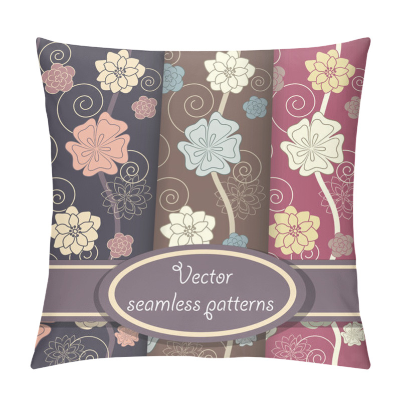 Personality  Vector Set Of Elegant Floral Patterns Pillow Covers