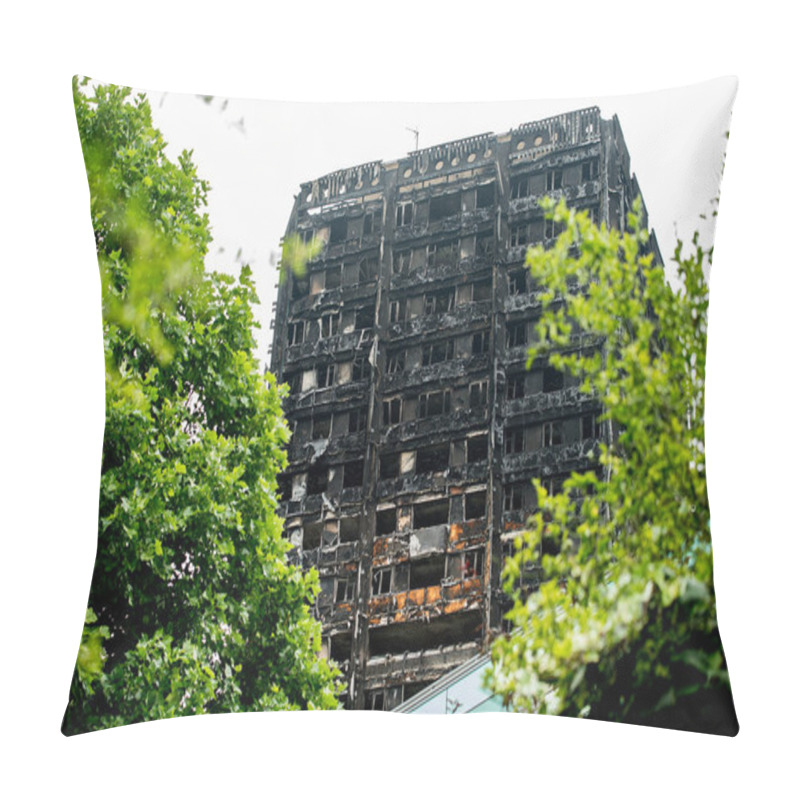 Personality  London, UK. 28th June 2017. EDITORIAL - The Grenfell Tower Fire - The Burnt Remains And Devastation Of The Fierce Fire, Which Ripped Through The Tower Block Leaving Hundreds Homeless And Many Dead. Pillow Covers