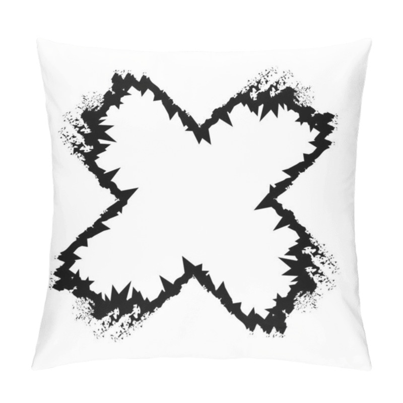 Personality  Grunge Texture Multiply Frame, Stain Ink Frame, Hand Drawn Paint, Artistic Pillow Covers