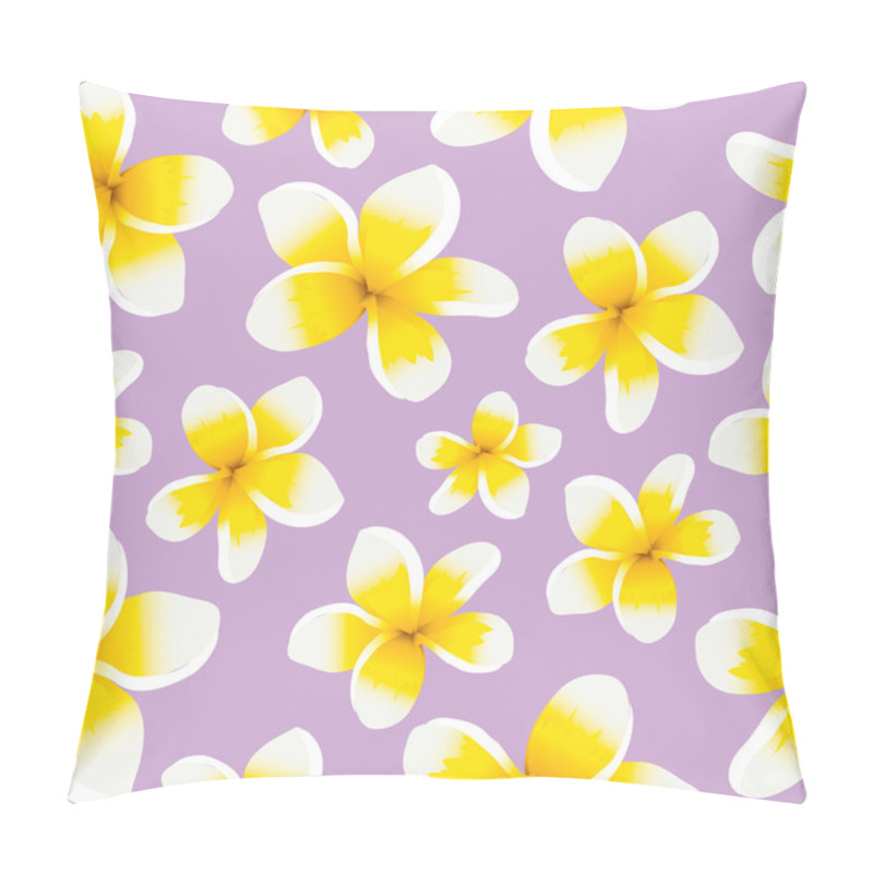 Personality  Seamless Pattern Yellow Plumeria Pillow Covers