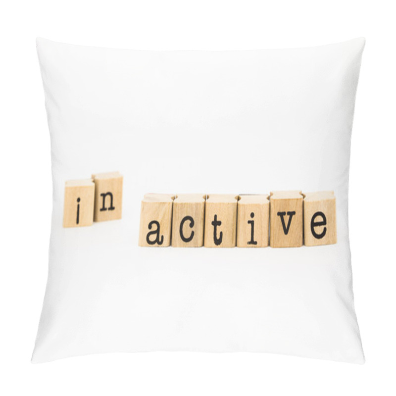 Personality  Split Inactive Wording, Active Wording For Motivation Concept Pillow Covers