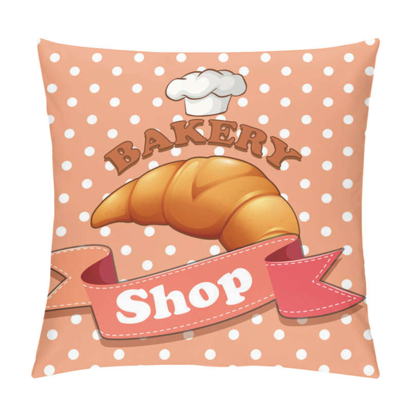 Personality  Bakery Sign With Croissant And Text Pillow Covers