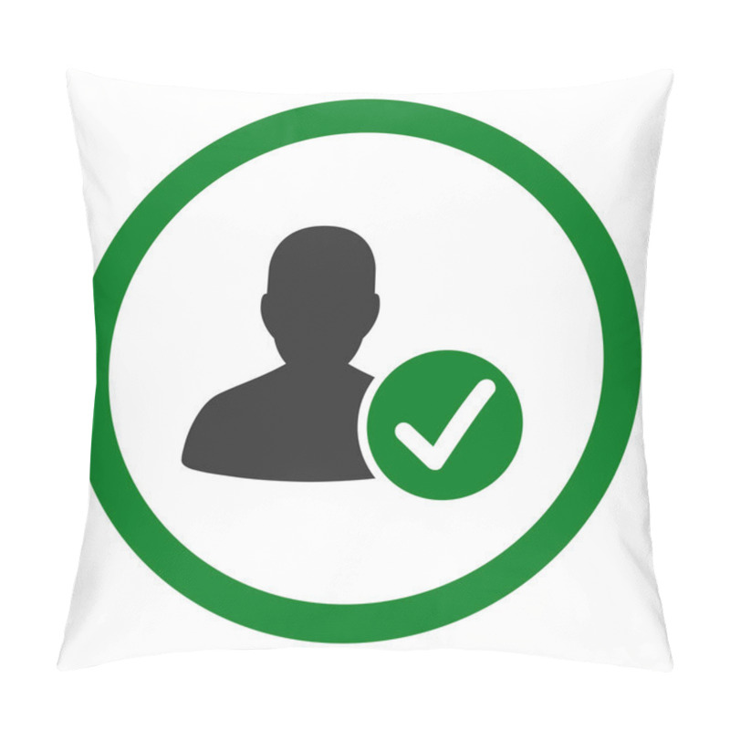 Personality  Valid Patient Rounded Vector Icon Pillow Covers