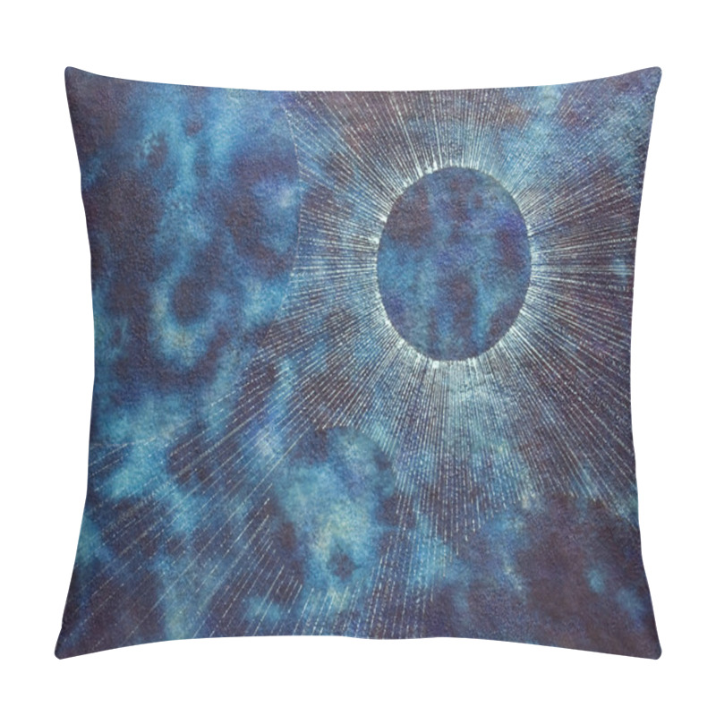 Personality  Blue Spacy Coronal Background Pillow Covers