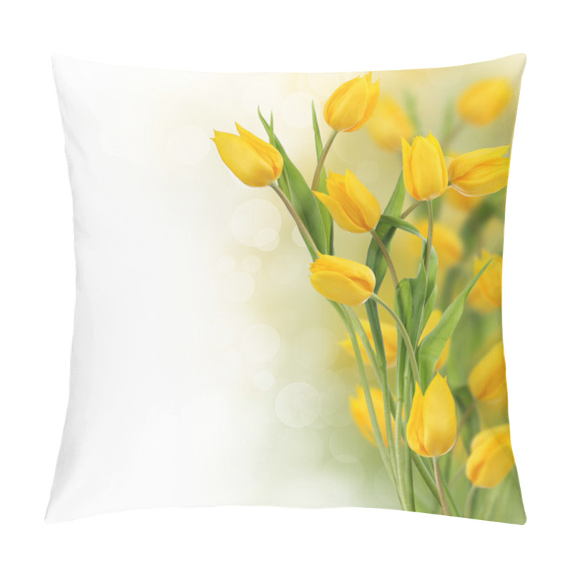 Personality  Tulip Flowers Design Border Pillow Covers