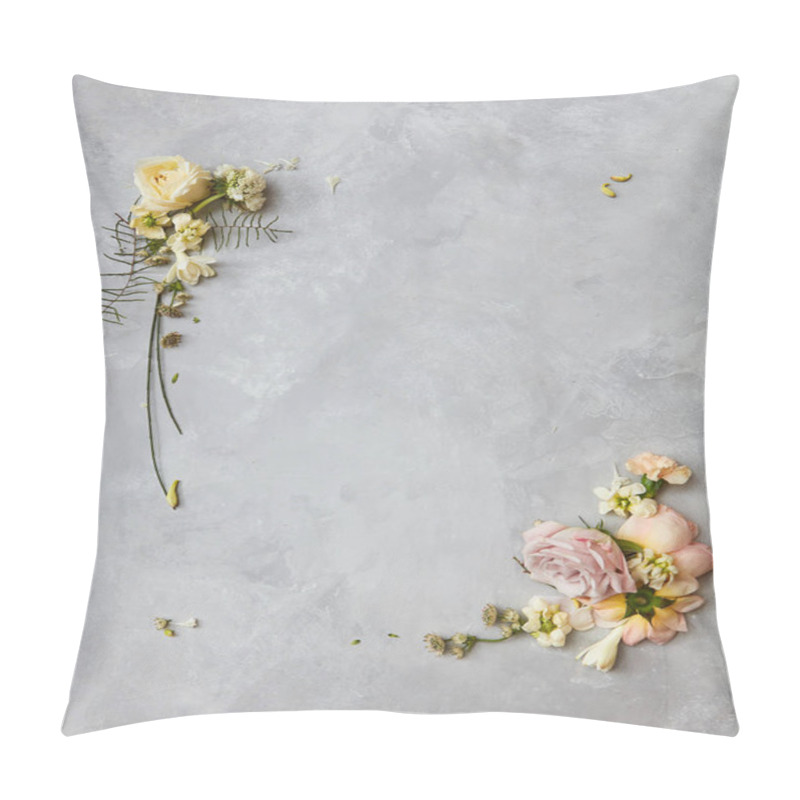 Personality  Floral Frame With Roses Pillow Covers