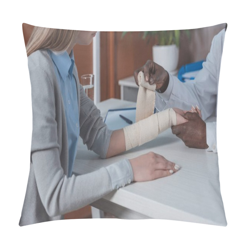 Personality  Doctor Bandaging Patient Hand Pillow Covers