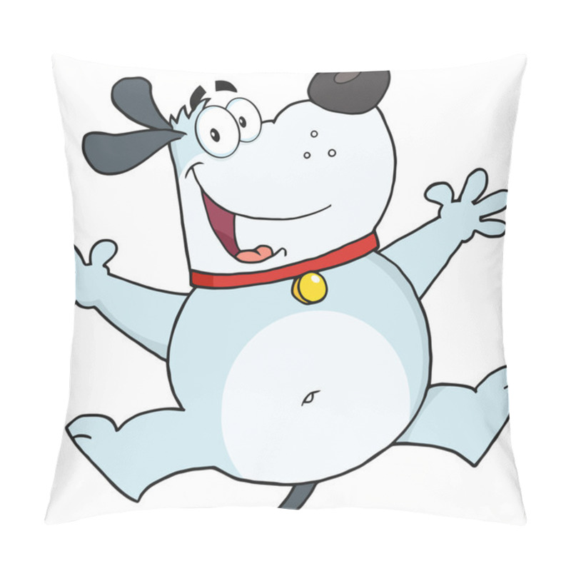 Personality  Fat Dog Holding Up A Red Heart Pillow Covers