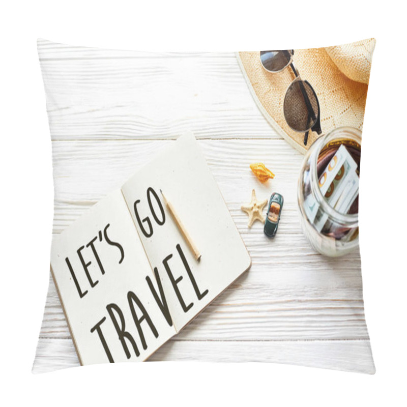 Personality  Let's Go Travel Text Sign Pillow Covers