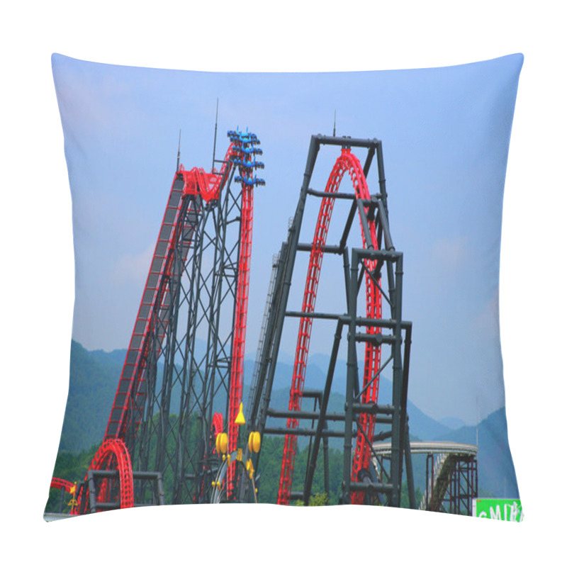 Personality  Fuji-Q Highland Amusement Park In Japan's Famous High-speed Roller Coaster Pillow Covers