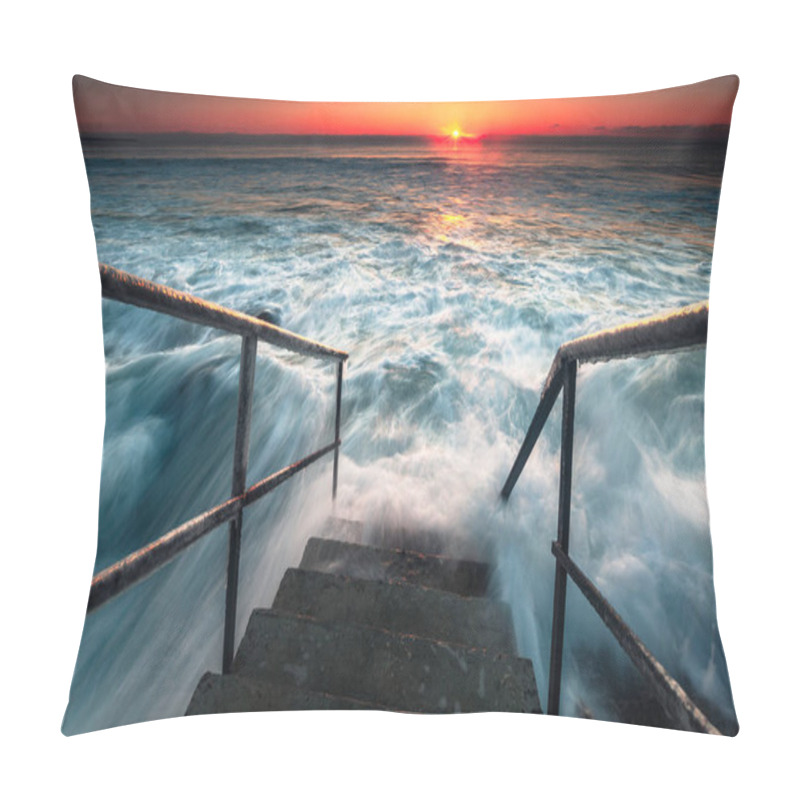 Personality  Stairways To The Hell - Winter Sunrise By Ravda Seaside Pillow Covers