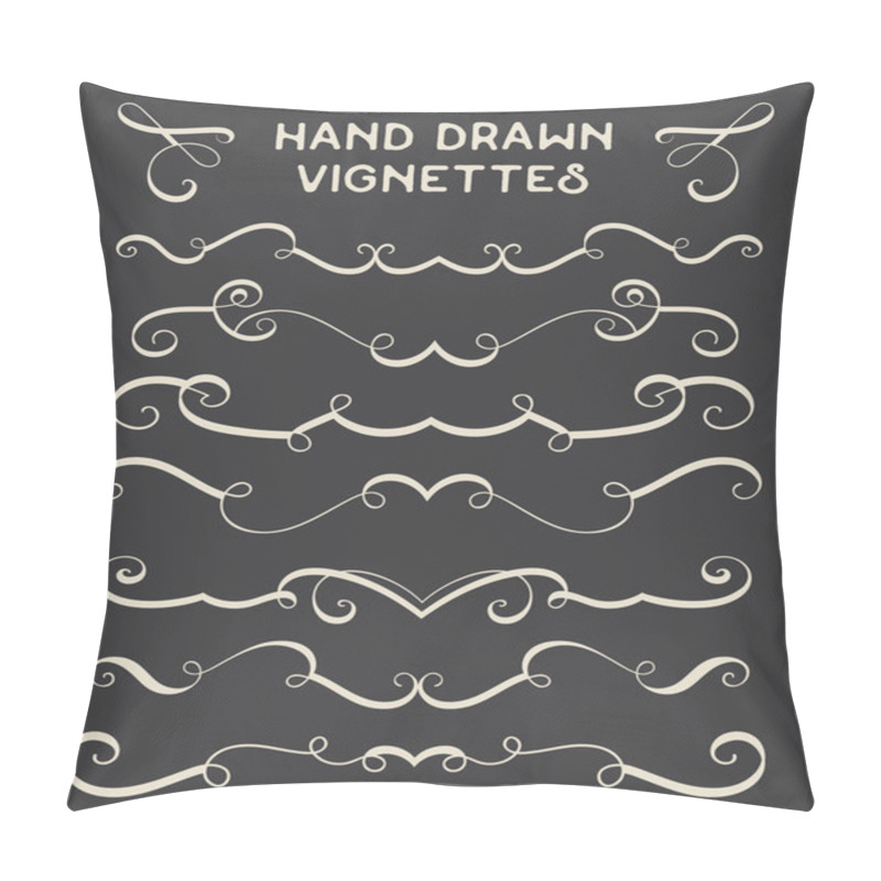 Personality  Set Of Hand Drawn Vignettes In Retro Style Pillow Covers