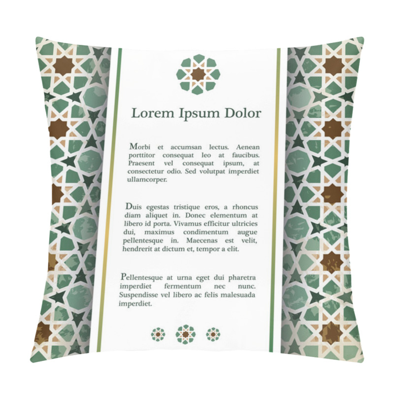 Personality  Invitation Card With Arabesque Decor Pillow Covers