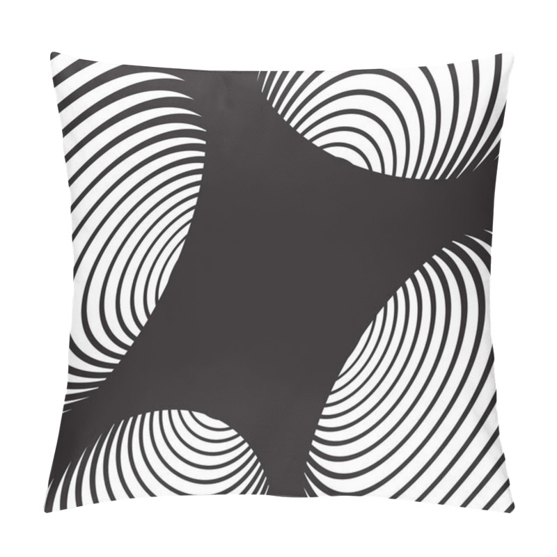 Personality  Black And White Spiral Tunnel  Pillow Covers