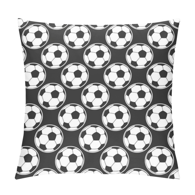 Personality  Seamless Pattern With Soccer Balls Vector. Pillow Covers