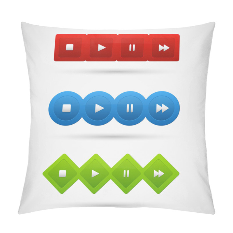 Personality  Control Panel Of Media Player Pillow Covers