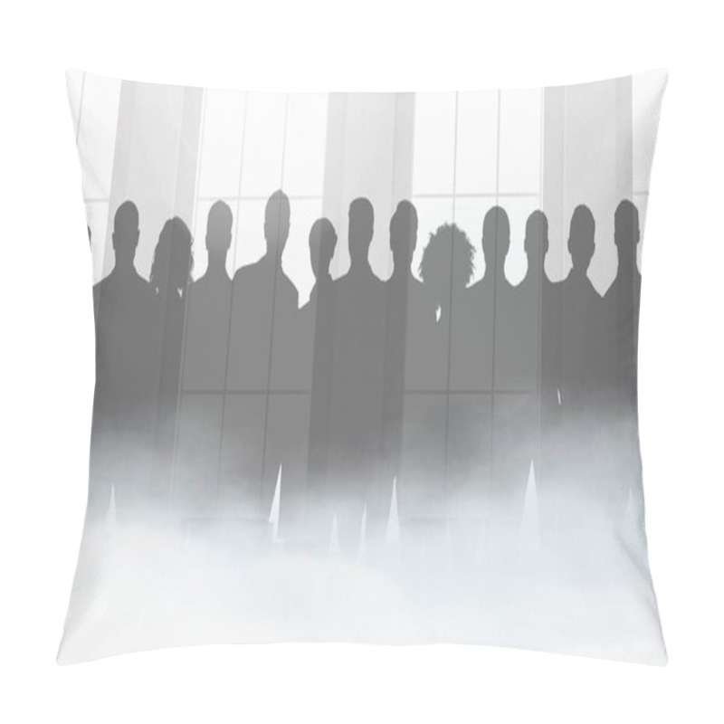 Personality  Silhouette Of Group Of People  Pillow Covers