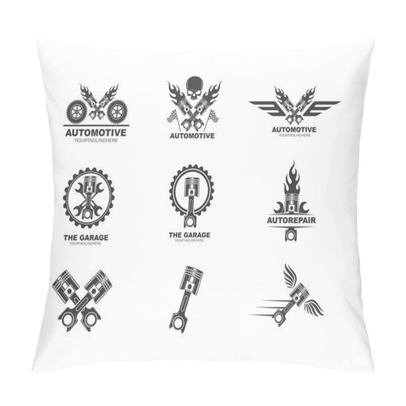 Personality  Piston Vector Icon Illustration Design Pillow Covers