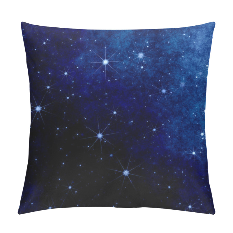 Personality  Christmas Blue Stars Background Pillow Covers