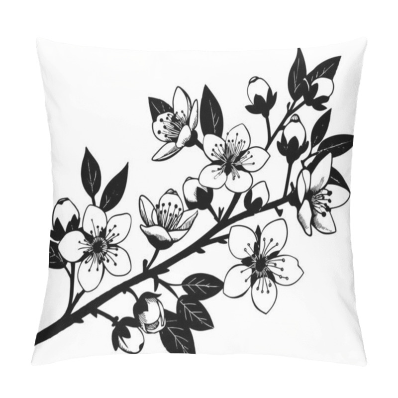 Personality  Hand Drawn Flowers On A White Background Pillow Covers