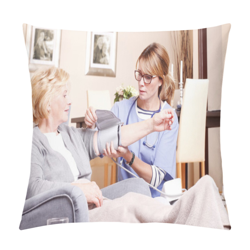 Personality  Home Care Nurse Giving Medication Pillow Covers