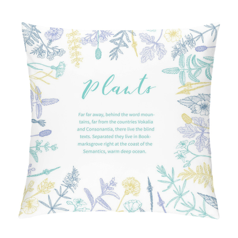 Personality  Vector Floral Banner. Pillow Covers