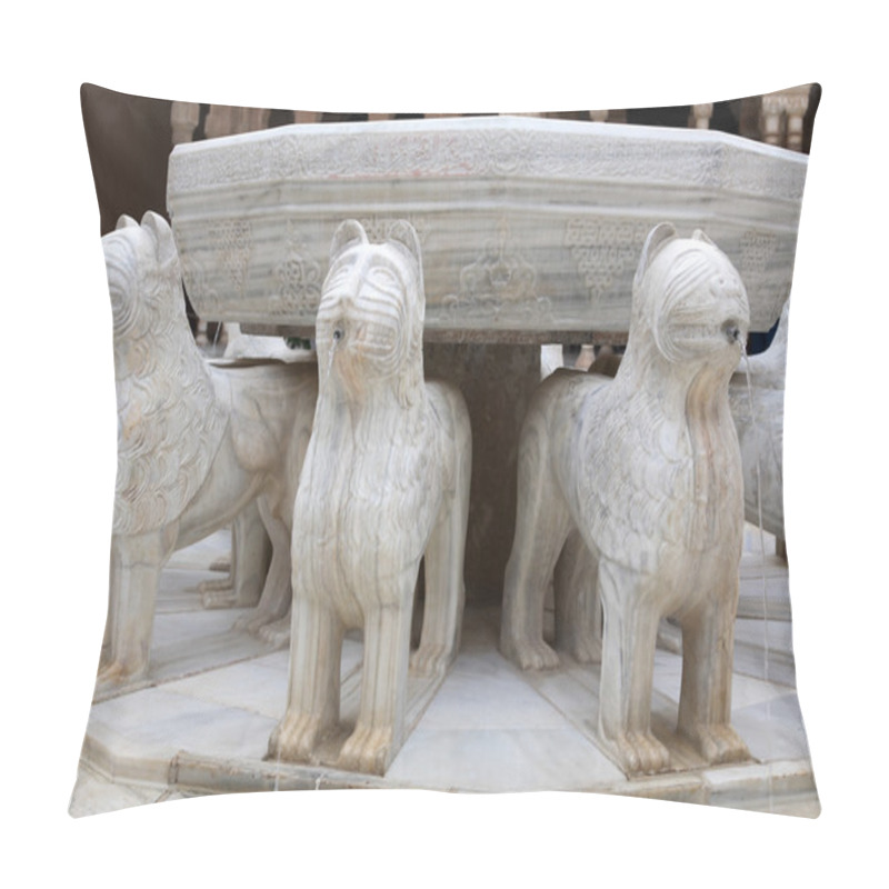 Personality  Lions Fountain In Alhambra Pillow Covers