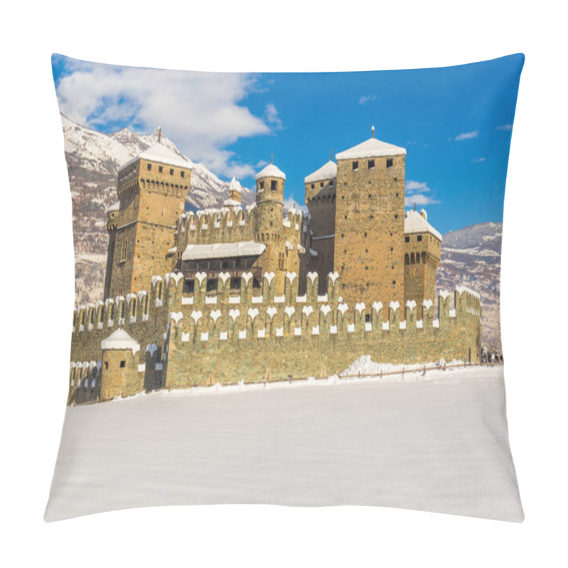 Personality  Medieval Fenis Castle In Aosta Valley, Italy. Pillow Covers