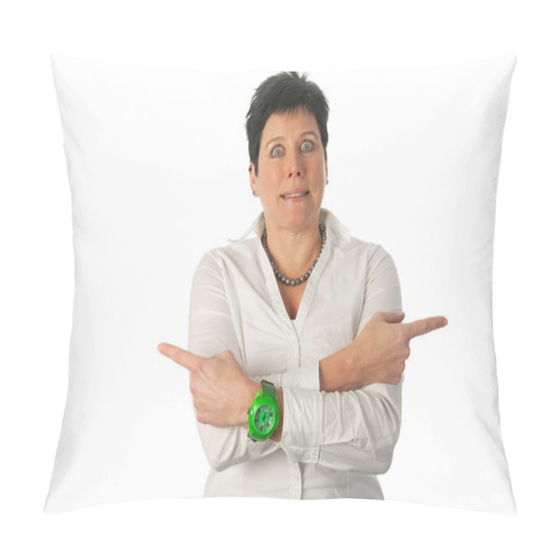 Personality  Young Woman With Two Directions Pillow Covers