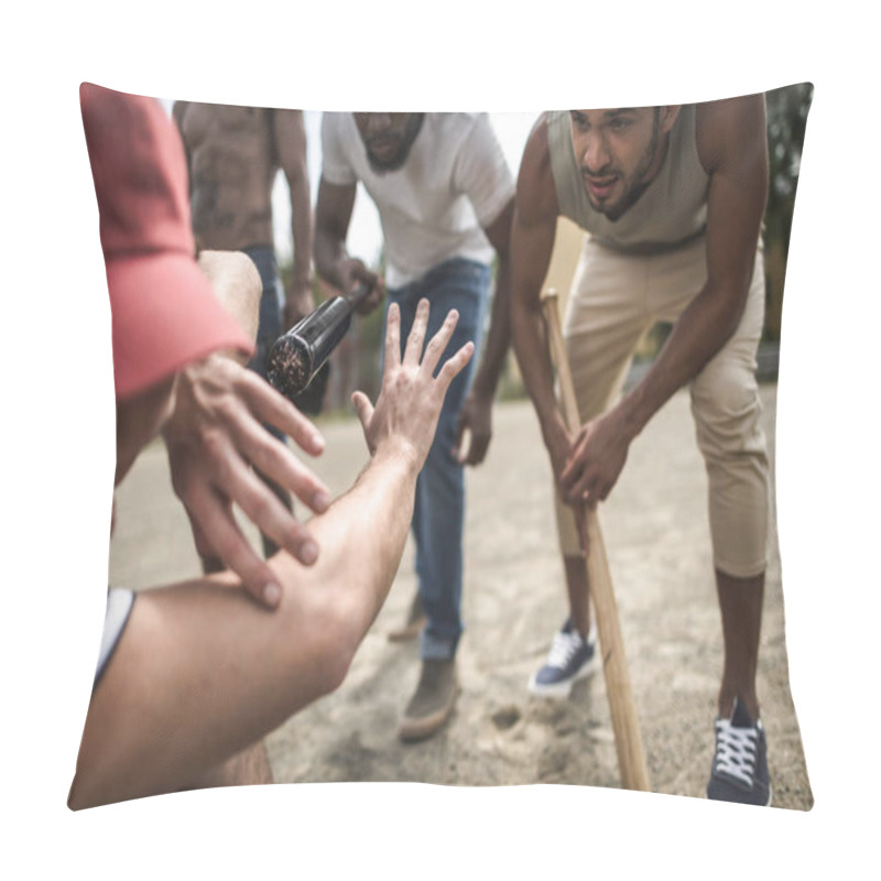 Personality  Men Attacking Other One With Baseball Bats Pillow Covers