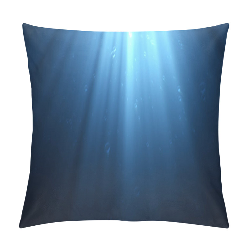 Personality  Underwater Scene With Air Bubbles Floating Up And Sun Shining Through The Water 3d Illustration Pillow Covers