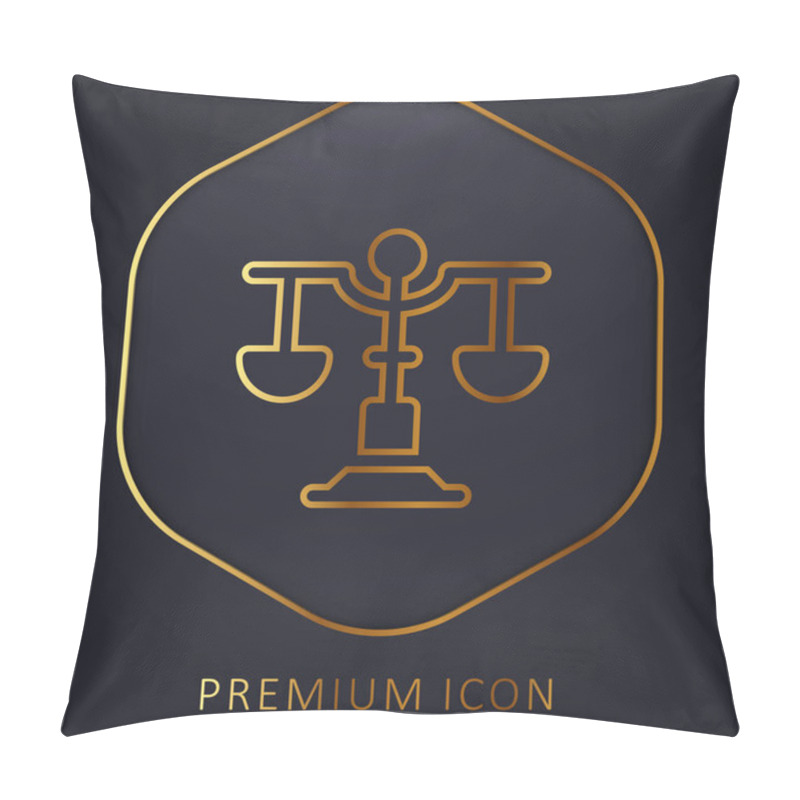 Personality  Balance Golden Line Premium Logo Or Icon Pillow Covers