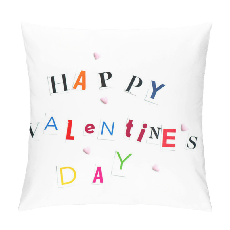 Personality   Happy Valentines Day Letters Cut Out From The Magazines Pillow Covers