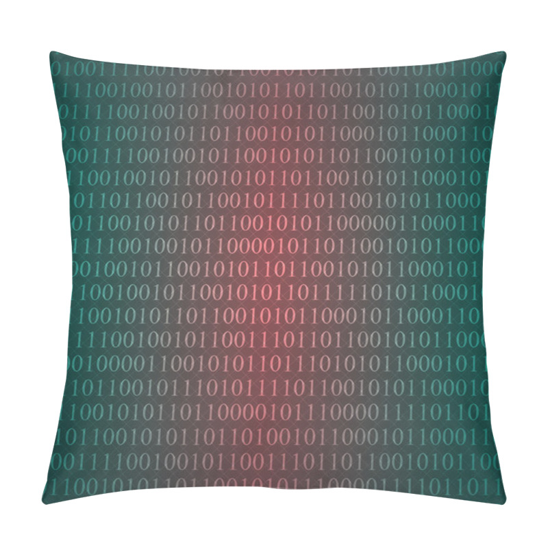 Personality  Dark Abstract Binary Seamless Pattern With One Zero Digits Pillow Covers