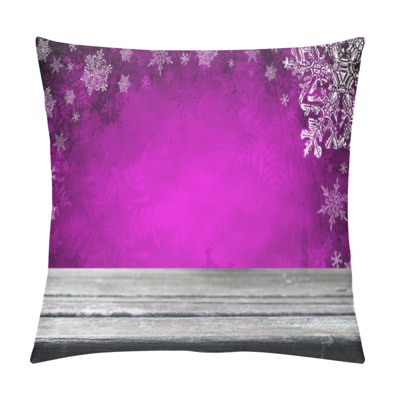 Personality  Empty  Table With Purple Christmas Background Pillow Covers