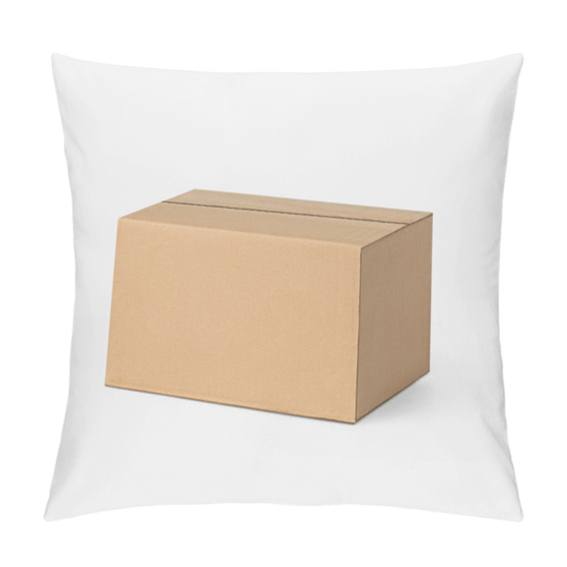 Personality  Cardboard Box For Delivery, Parcels. On A Light Background Pillow Covers